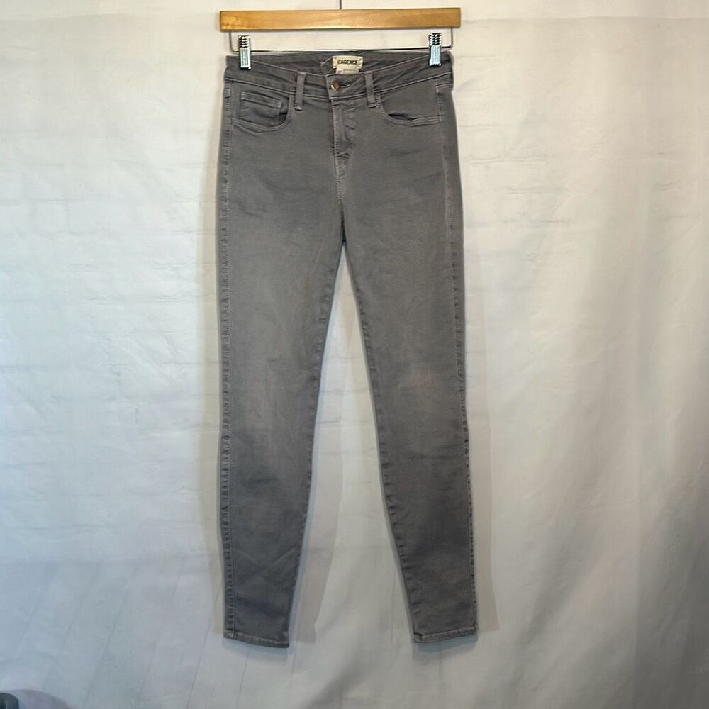 L'agence Brigitte Mid Rise Skinny Gris Gray Jeans Size 27‎